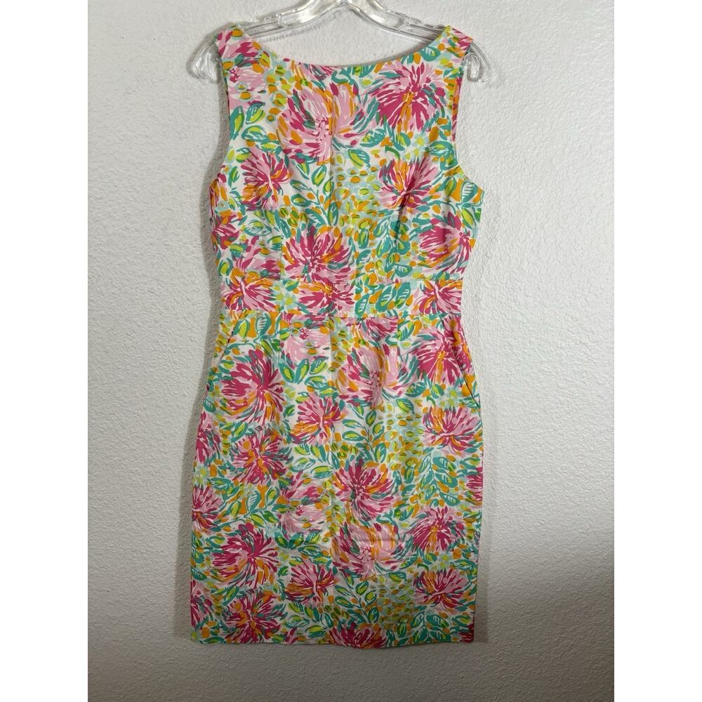 Lilly Pulitzer Dress Size 8 Floral Sleeveless Multicolor Silk Blend